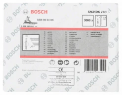 Bosch D-Kopf Streifennagel SN34DK 75R 2,8 Mm 75 Mm Blank Gerillt 2608200016