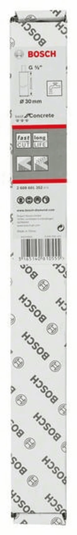 Bosch Diamantnassbohrkrone G 1/2" Best For Concrete 30 Mm 300 Mm Ring 10 Mm 2608601352