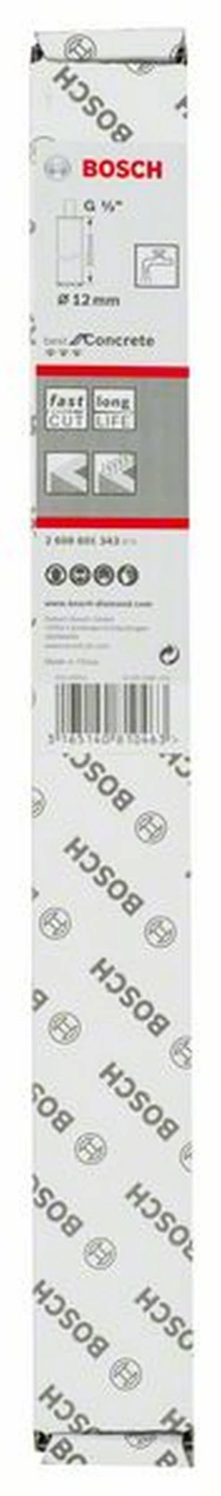 Bosch Diamantnassbohrkrone G 1/2" Best For Concrete 12 Mm 300 Mm Ring 10 Mm 2608601343