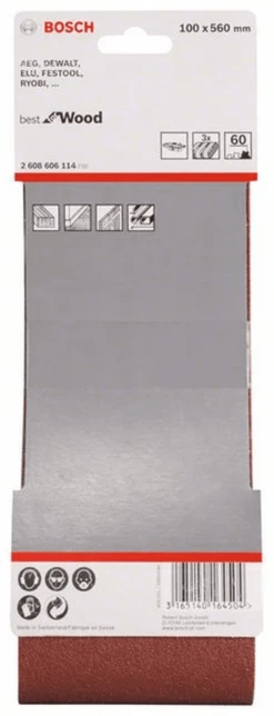 Bosch Schleifband-Set X440 Best For Wood And Paint 3-teilig 100 X 560 Mm 60 2608606114