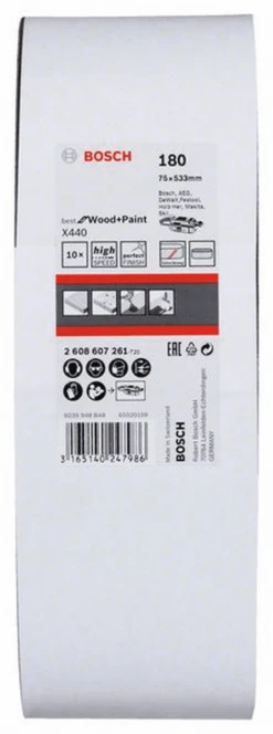 Bosch Schleifband-Set X440 Best For Wood And Paint 10-teilig 75 X 533 Mm 180 2608607261