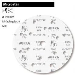 MIRKA MICROSTAR 150 Mm Scheiben Schleifscheiben 15L Klett P800-P2500