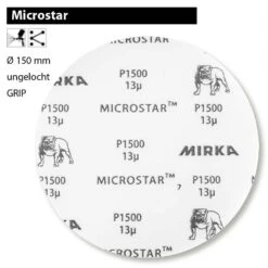 MIRKA MICROSTAR 150 Mm Scheiben Schleifscheiben Ungelocht Klett P800-P2500