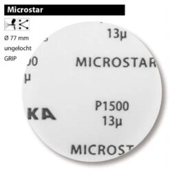 MIRKA MICROSTAR 77 Mm Scheiben Schleifscheiben Ungelocht Klett P800-P2500