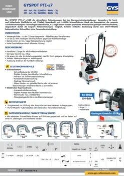 GYS Karosserie Reparatur Komplettset GYspot PTI S7 + Speedliner PRO 400 D20805 -Feintool Verkaufe TM 020894
