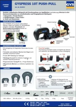 GYS Paket Gyspress 10T Push-Pull Stanznietgerät Incl. Zusatzkoffer 063853 -Feintool Verkaufe TM 0638530p08Jc97q0XRo