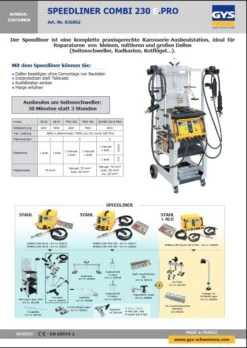 GYS SPEEDLINER COMBI 230 E PRO Karosserie-Ausbeulstation Jetzt 036062 -Feintool Verkaufe TM 230 036062