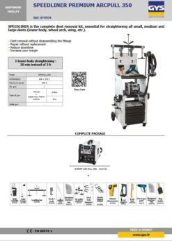 GYS SPEEDLINER PREMIUM ARCPULL 350 Alu Ausbeulstation - Set - 074934 -Feintool Verkaufe TM D64679
