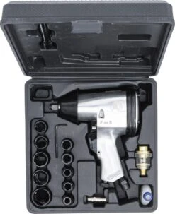 BGS DIY Druckluft-Schlagschrauber Mit Werkzeugsatz | 12,5 Mm (1/2") | 312 Nm | 16-tlg. – 3211 13 BGS DIY Druckluft-Schlagschrauber Mit Werkzeugsatz | 12,5 Mm (1/2") | 312 Nm | 16-tlg. – 3211 -Feintool Verkaufe bgs 3211 004