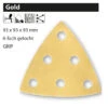 MIRKA Gold Delta Scheiben 93 X 93 X 93mm 6 Loch P40 Bis P120 Deltaschleifscheiben