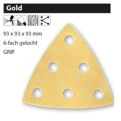MIRKA Gold Delta Scheiben 93 X 93 X 93mm 6 Loch P40 Bis P120 Deltaschleifscheiben