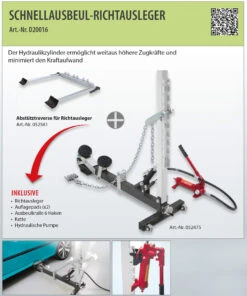 GYS Schnell Ausbeul Richtausleger D20016 Mit Traverse Richtanlage Komplett