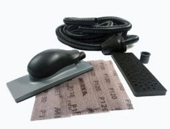 MIRKA Schleifklotz Set 70x198mm Handschleifer Absaugung Abranet Absaugschlauch