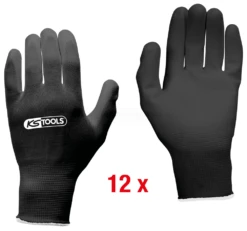 KS Tools Mikro-Feinstrickhandschuhe-schwarz, 9, 12 Paar - 310.0470 -Feintool Verkaufe kstools 310 0470 002