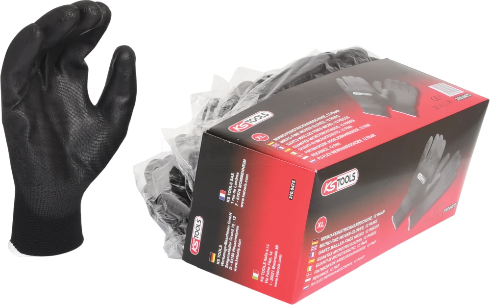 KS Tools Mikro-Feinstrickhandschuhe, Schwarz, 10, 12 Paar - 310.0475 3 KS Tools Mikro-Feinstrickhandschuhe, Schwarz, 10, 12 Paar - 310.0475 – Bild 3