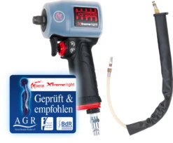 KS Tools 1/2" MiniMONSTER Xtremelight Hochleistungs-Druckluft-Schlagschrauber 1.390 Nm Mit Schutzhülle Und Geräusch-Reduzier-Schlauch - 515.1155 -Feintool Verkaufe kstools 515 1155 002