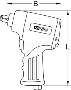 KS Tools 1/2" MiniMONSTER Xtremelight Hochleistungs-Druckluft-Schlagschrauber 1.390 Nm Mit Schutzhülle Und Geräusch-Reduzier-Schlauch - 515.1155 -Feintool Verkaufe kstools 515 1155 008