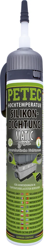 PETEC Hochtemperatur-Silikondichtung MATIC Grau 200ml - 97620