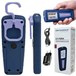 SCANGRIP UV Form Akku COB LED Arbeitslampe Mit UV Licht 03.5408 Lecksuche